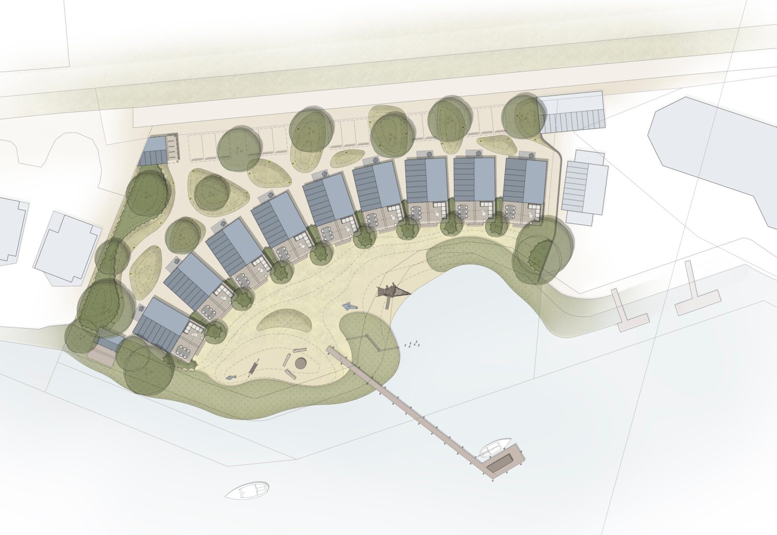 Landschapsontwerp vakantiepark Lauwersoog plattegrond